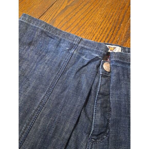 Vintage 40 Waist Antik Denim Streetwear Baggy Denim Blue Jeans Coin Button Fly - Picture 7 of 10